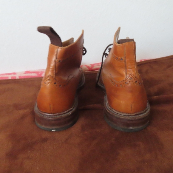 Loake 1880 BURFORD Wingtip Brogue Brown Leather Boots Size UK 8 US 9 - Picture 5 of 8